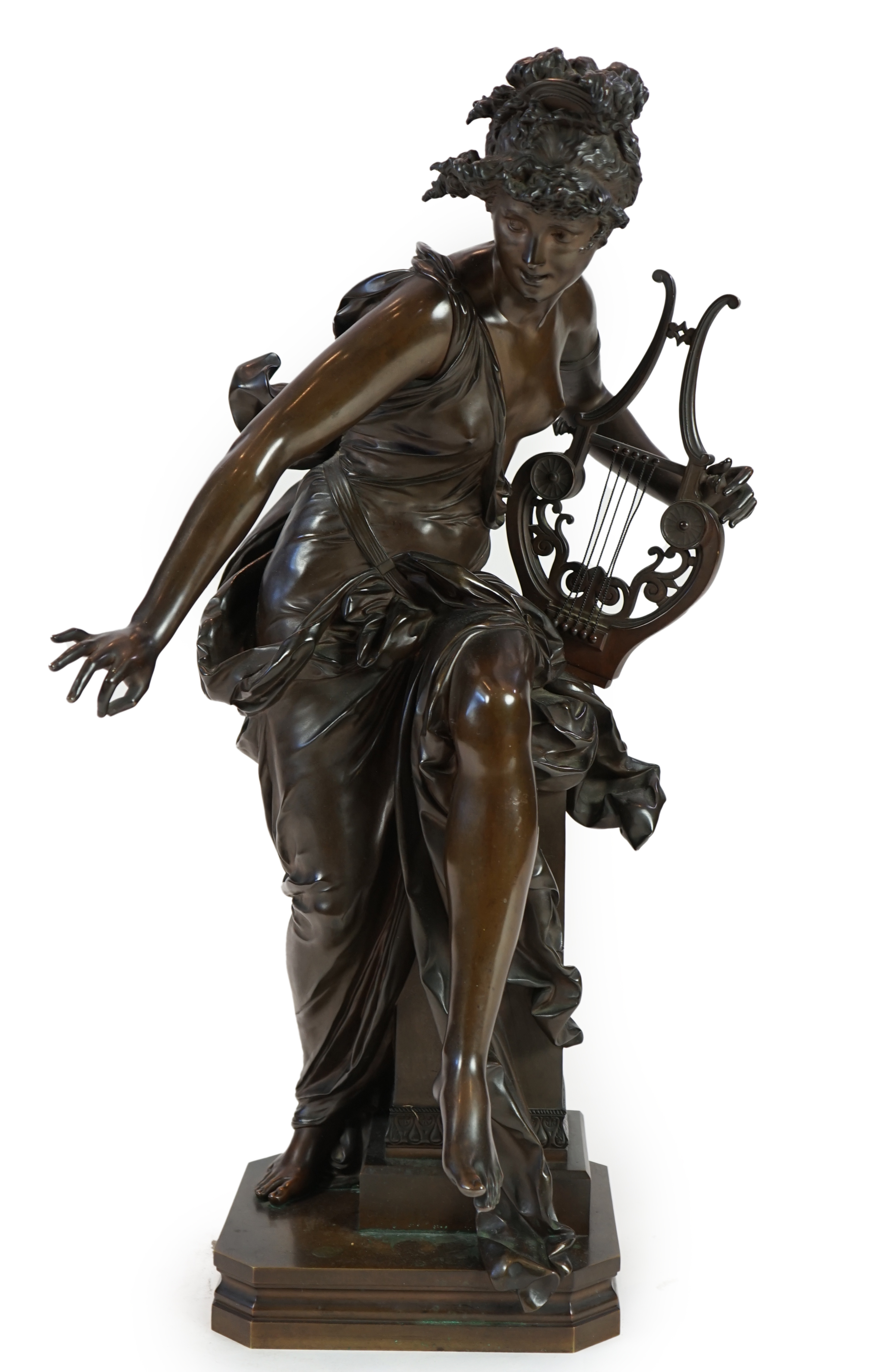 Albert-Ernest Carrier Belleuse (French, 1824-1887). A large bronze figure of 